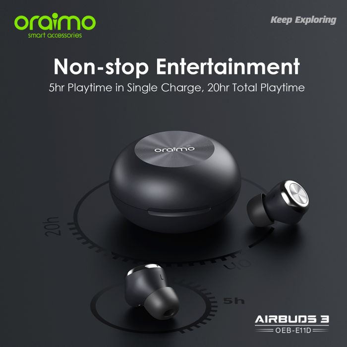 oraimo PowerGaN 65 65W Ultra Speed Triple Port Charger Kit with Type-C to Type-C