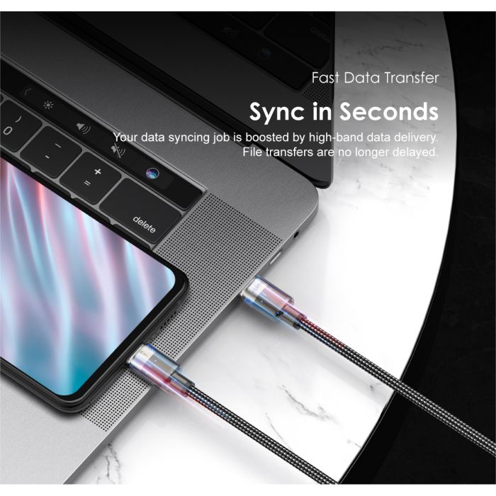 oraimo SpeedLine 2 65W Ultra-fast Charging Type-C to Type-C Data Cable