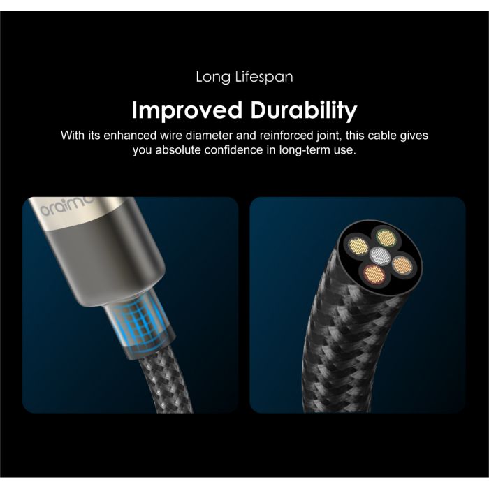 oraimo FastLine 2 2.4A 1M Type-C to Lightning Data Cable
