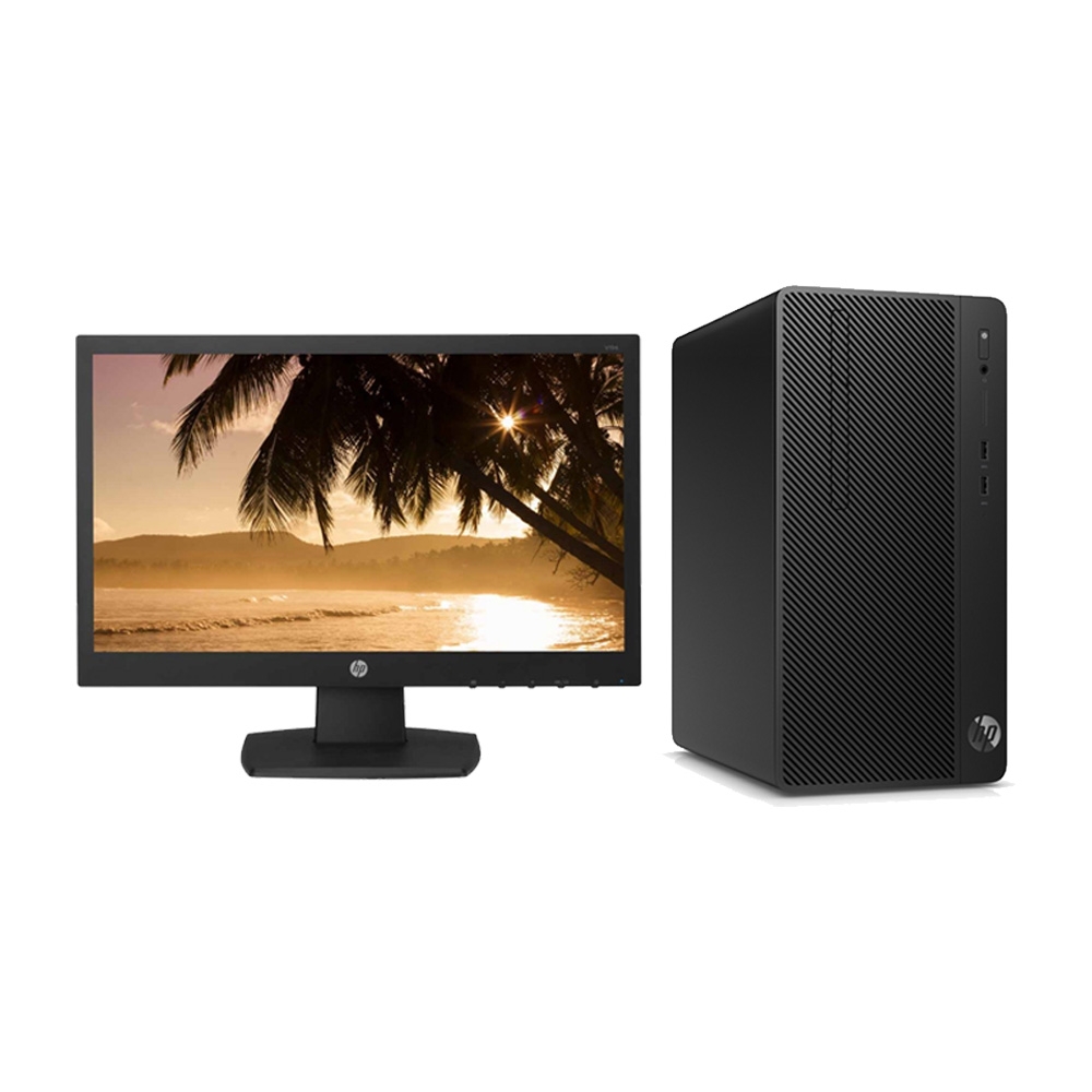 HP 290 G4 Microtower Desktop PC, 10th Gen Intel Core i3-10100, 4GB RAM, 1TB HDD, 18.5 inch Monitor Complete – 64J82EA